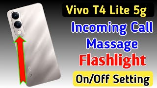 Vivo t4 lite 5g notification light on/off kaise karen,incoming call flashlight setting Vivo t4 lite screenshot 3