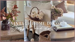 STYLING NEW THRIFTED-VINTAGE HOME DECOR || THRIFT AND ANTIQUE SHOPPING WITH ME || DECORATING IDEAS
