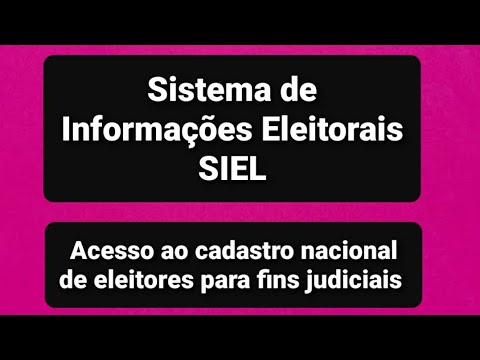 ELO - Sistema do Cadastro Nacional de Eleitores 