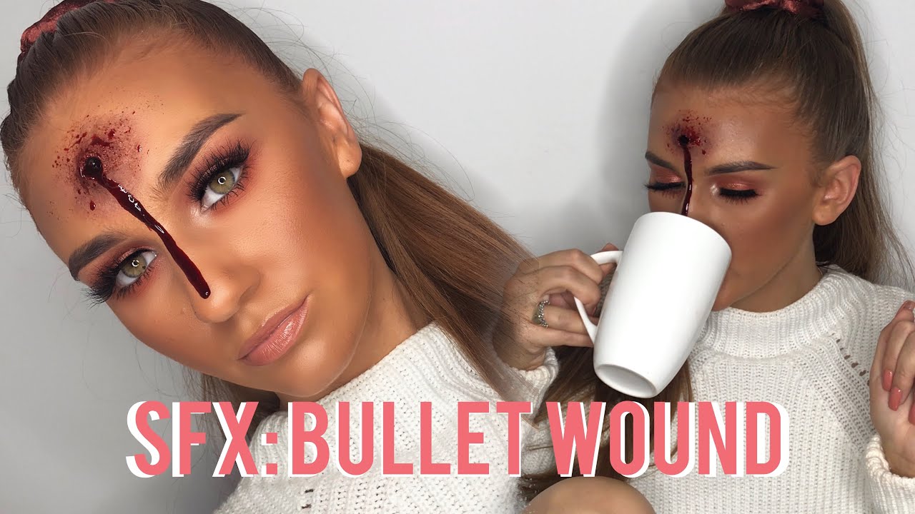 Bullet Hole Wound Makeup