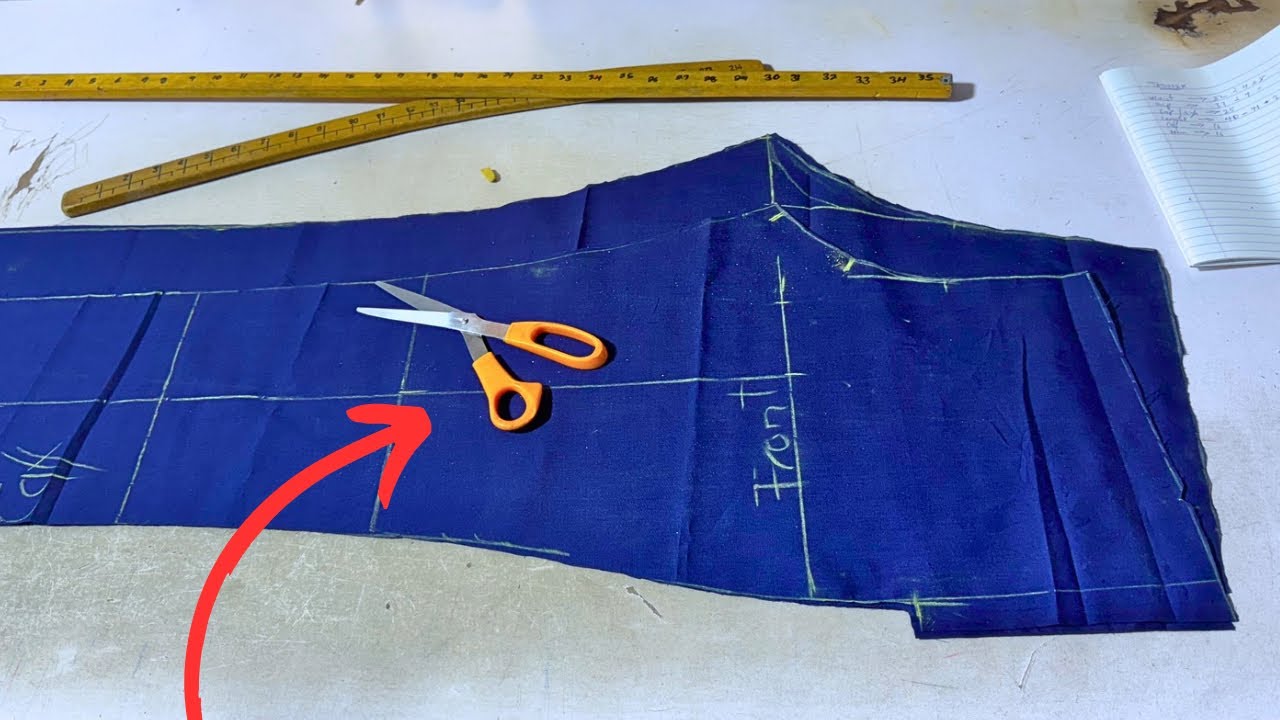Trouser / Pant cutting with measure taking  step by step