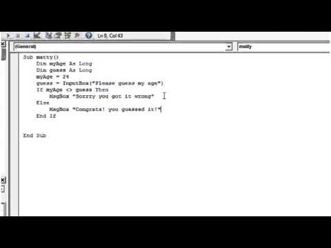 Excel 2010 VBA Tutorial 14   IF ELSE Statements 360p