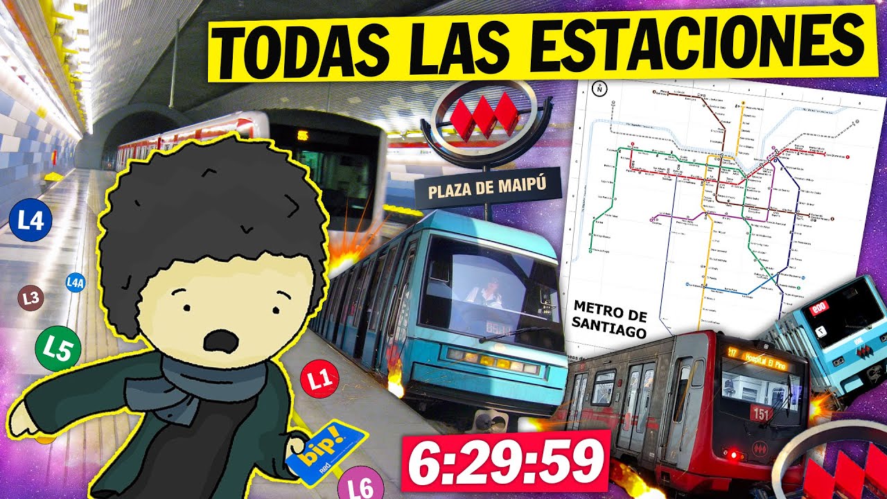 El Speedrun del METRO de SANTIAGO | TODAS las 126 Estaciones