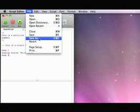 Basics of getting started in OS X Leopard's Applescript for complete newbies.