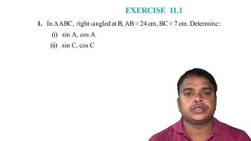 Exercise 11.1 trigonometry class 10th SSLC Karnataka English medium