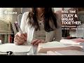 Study With Me 4 Hours REAL TIME ☀️ 50/10 Pomodoro|休憩も一緒に過ごそう ☕|Writing Sounds