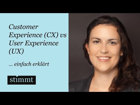 Video: Was ist der Unterschied zwischen User Experience und Customer Experience?
