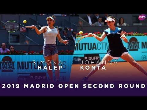 Simona Halep vs. Johanna Konta | 2019 Madrid Open Second Round | WTA Highlights