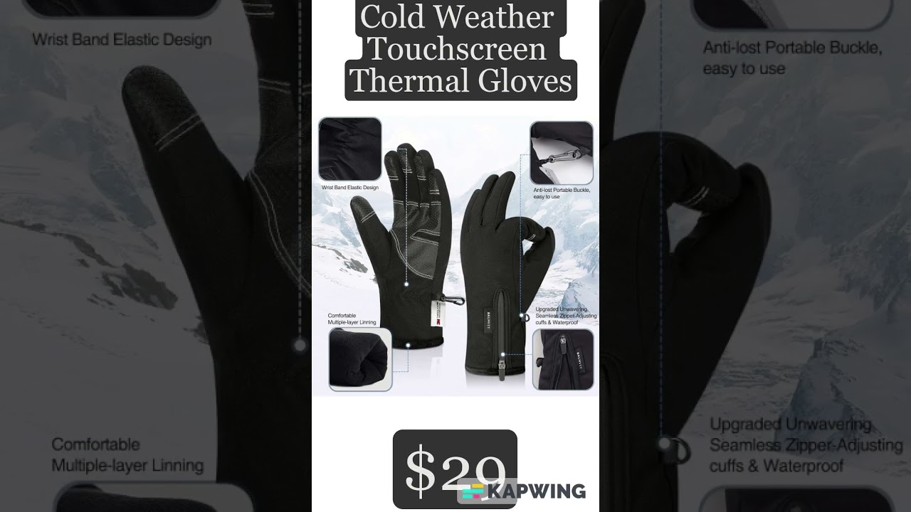 Cold Weather Touchscreen Thermal Gloves 