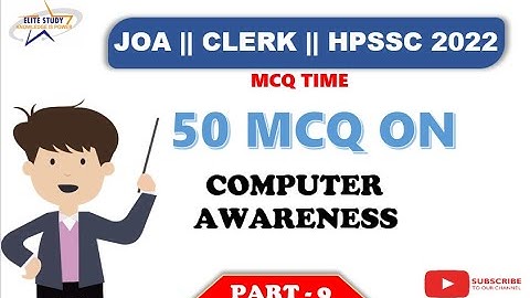 Computer MCQs || PART - 09 || JOA - 965 || HPSSC || @EliteStudyOfficial