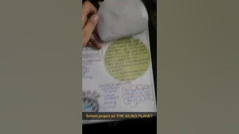 Beautiful and decent School project on "THE AILING PLANET " class 11th  English