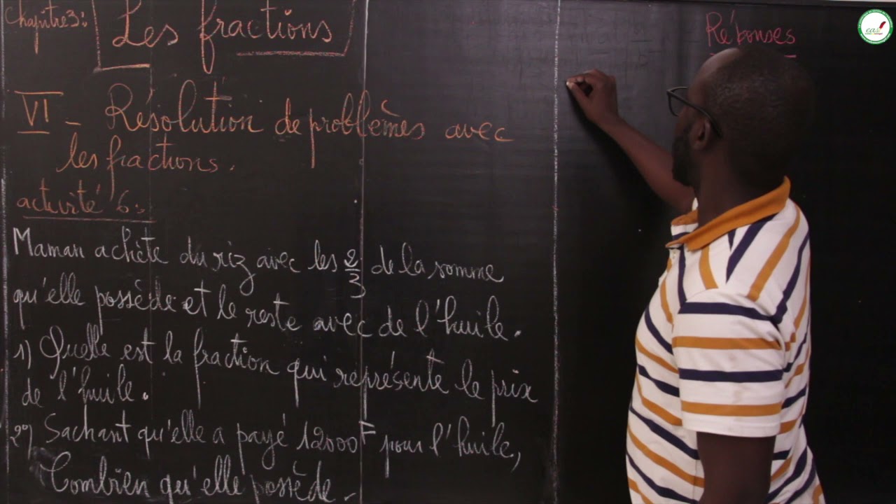 Cours - Cinquième - Mathématiques : Les fractions / Suite 6 / M. Gueye