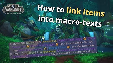 How to link items into macros that