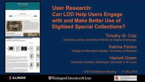 User Research: Can LOD Help Users Engage with and Make Better Use of Digitized Special Collections?