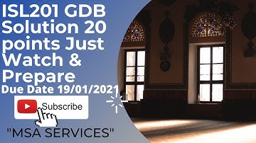 ISL201 GDB Solution 2021 || isl201 gdb 1 solution fall 2020 Virtual University Of Pakistan #ISL201