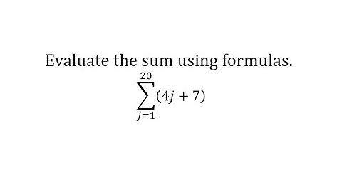 Evaluate Sigma Notation Using Formulas (Constant and i)
