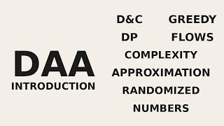 DAA 00 – Introduction to Design and Analysis of Algorithms | CS F364