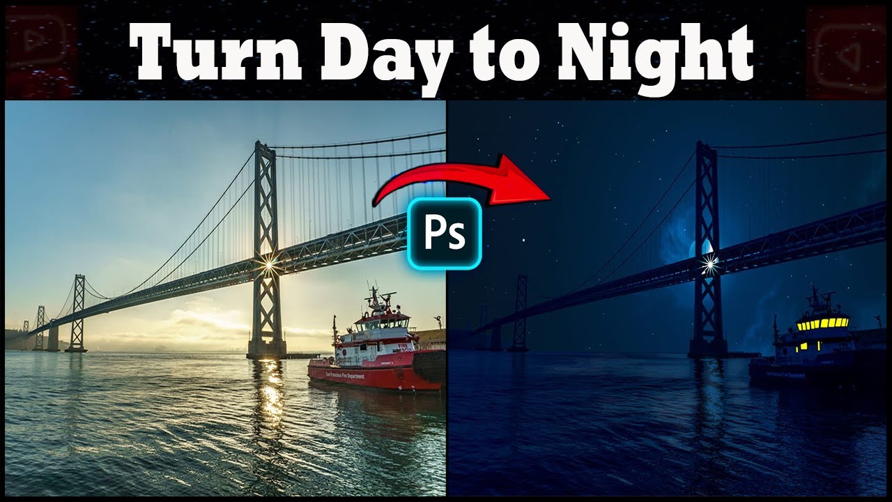 How to turn day into night in Photoshop professionally in Just 3 minutes| The MurRs