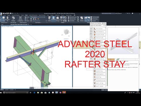 ADVANCE STEEL 2020: #32-RAFTER STAYS-DW