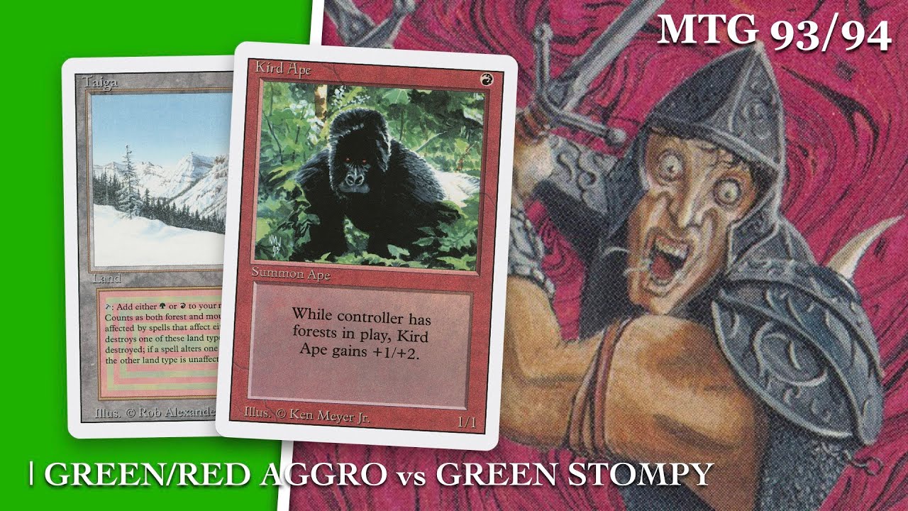 Red Green Aggro Vs Green Stompy Old School Magic The Gathering MTG 