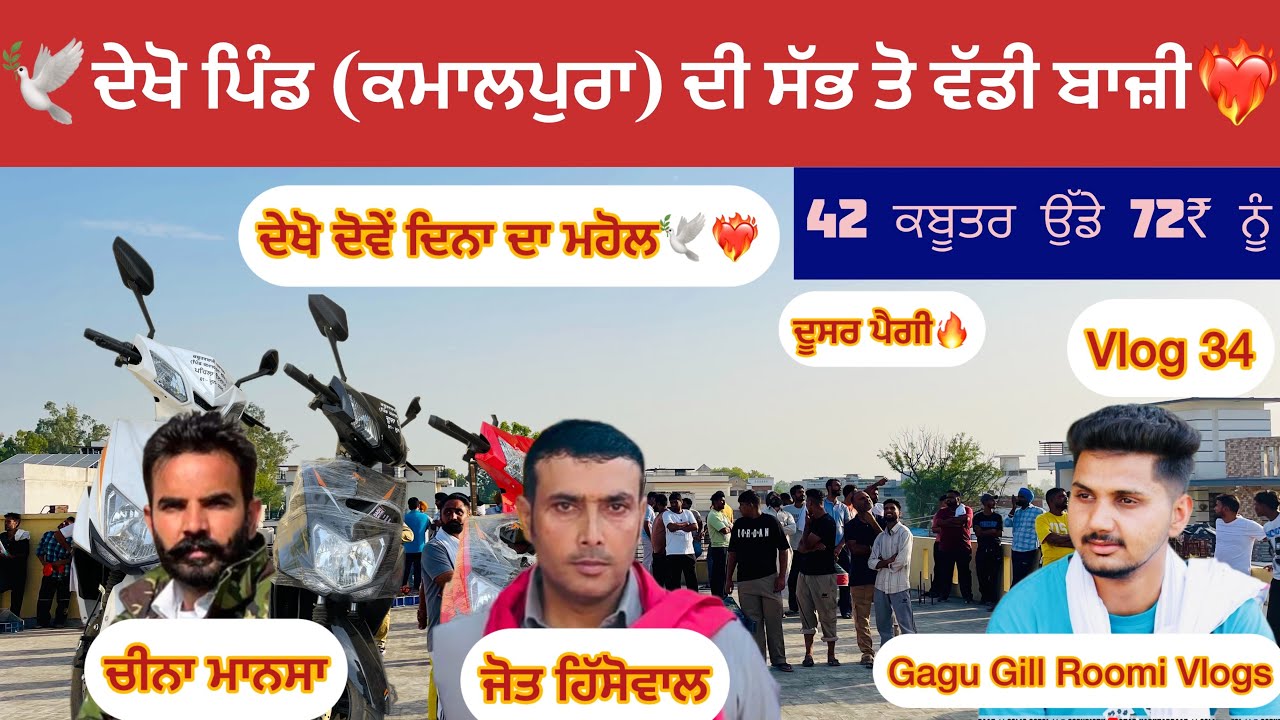 🕊️ਦੇਖੋ ਬਾਜ਼ੀ ਪਿੰਡ ਕਮਾਲਪੁਰੇ ਦੀ ਫਸ ਗਏ ਕੁੰਡੀਆਂ ਦੇ ਸਿੰਘ ॥4 ਘੰਟੇ ਚੱਲਿਆ ਮੈਚ 2 ਕਬੂਤਰਾਂ ਚ 🛵🛵🛵❤️‍🔥