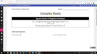 Complex Roots