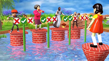 Scary Stranger 3D   Squid Game Trying Honeycomb Candy Shape Challenge GAME  | Squid Game Doll