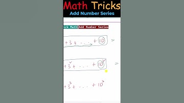 Sum of Natural Numbers, Squares & Cubes Series | Math Addition Tricks #MathTricks #NumberSeries
