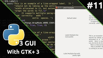 Python3 GUI with GTK+ 3 #11 แสดงข้อความด้วย Label