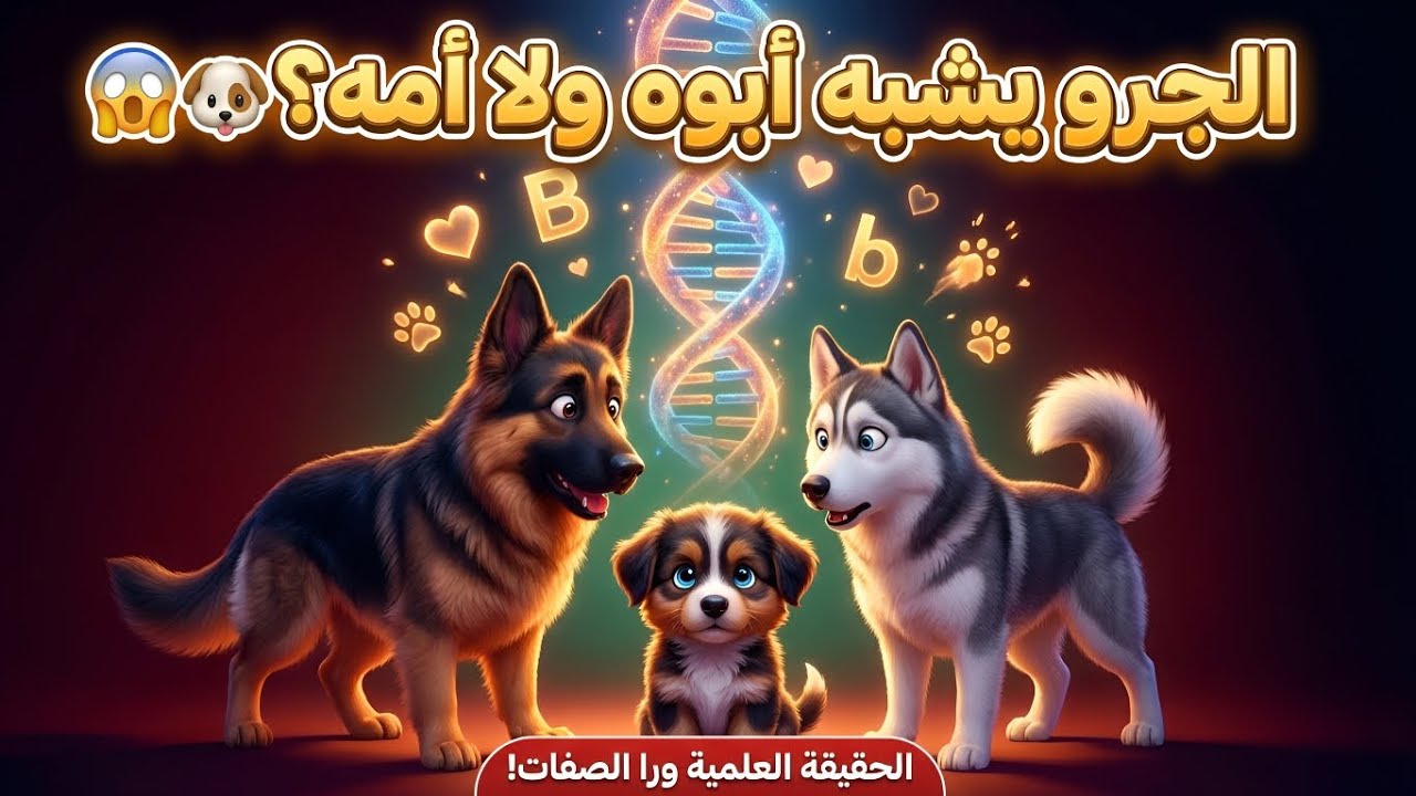ليه الجرو بيطلع لونه مختلف عن أبوه وأمه؟ (خفايا الوراثة 2026)