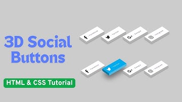 How to Create Stunning 3D Social Media Buttons with Hover Effects | HTML & CSS Tutorial