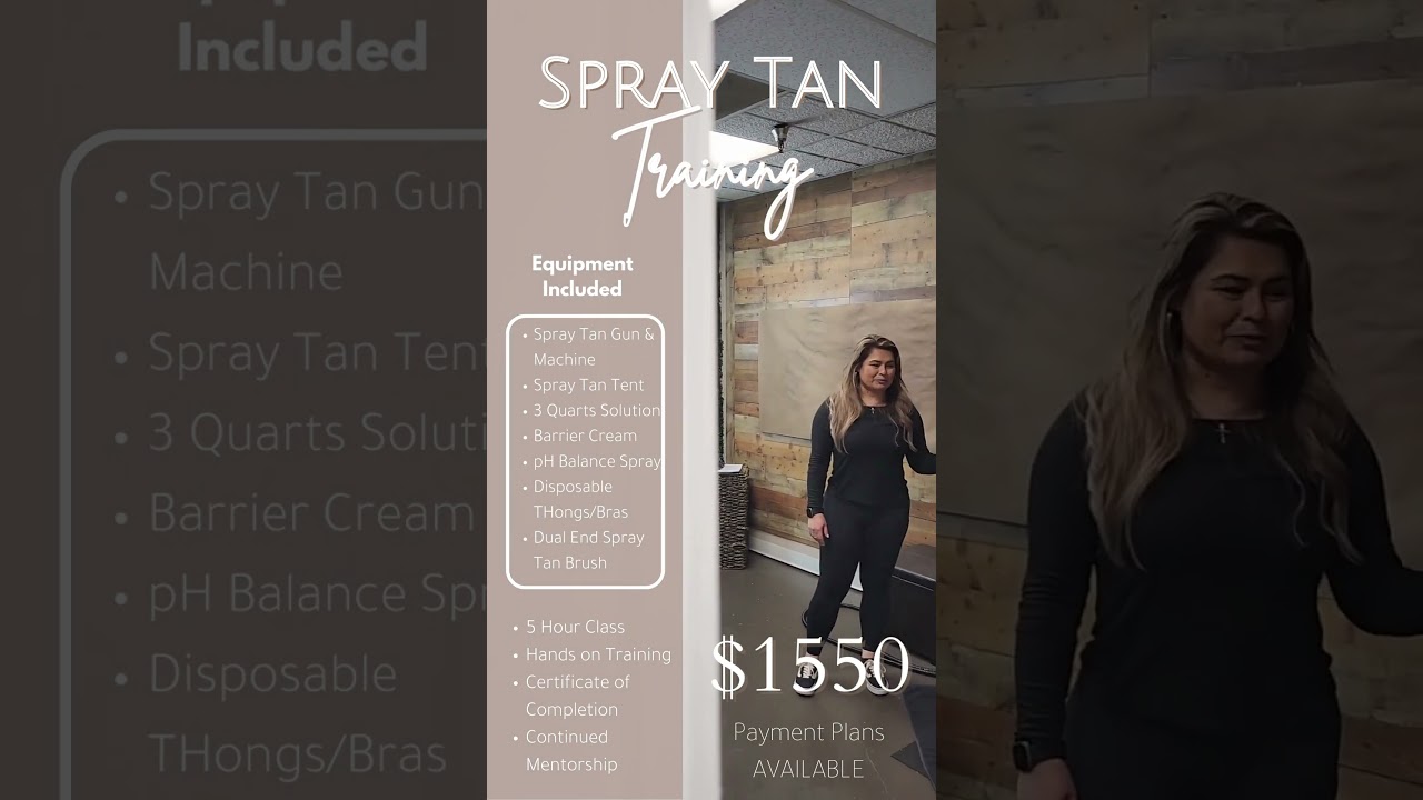 Take the BEST hands on spray tan training course available! 