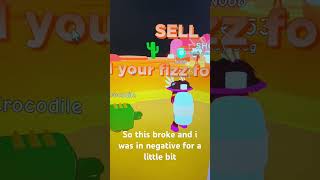 Soda simulator x broke and put me in the negatives haha #gaming #roblox #dumb #broken