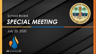 School Board Special Meeting: July 23, 2020