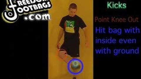 Learn Freestyle Footbag:  Inside Kick - Hacky Sack