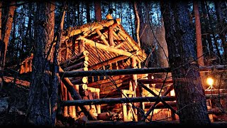 ЛЕСНОЕ УКРЫТИЕ С ТЕРРАСОЙ | НОЧЬ В ЗЕМЛЯНКЕ | БУШКРАФТ | DUGOUT SHELTER | FOREST SURVIVA|BUSHCRAFT