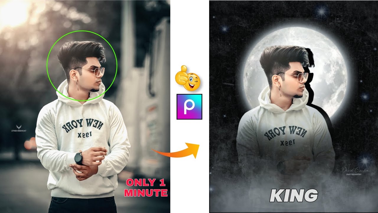 Dual Moon Creative Photo Editing || Picsart Photo Editing || Edit || Background Chenge Photo Editing