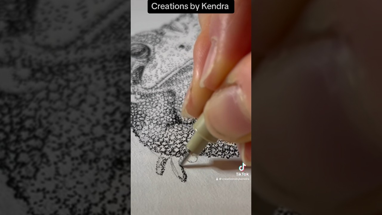 Ink drawing of a toad. 