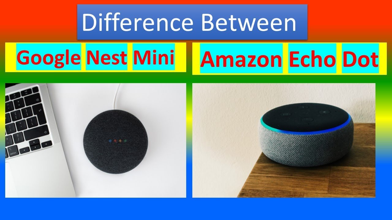 Google Nest Mini and Amazon Echo Dot 