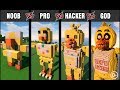 Minecraft Battle: NOOB vs PRO vs HACKER vs GOD: BUILD FNAF CHICA CHALLENGE in Minecraft (0+)