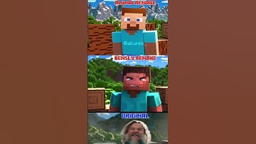 Which remake would you watch? Minecraft movie Animated Remake comparison #minecraft #animation