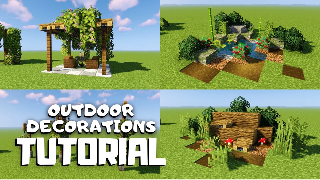 Minecraft: 15+ EASY Outdoor/Garden Decoration Ideas for 1.18 ...