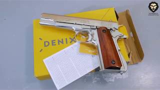 Макет пистолета Denix D7/6312 Colt 1911A1 (ММГ, Кольт) видео обзор 4k