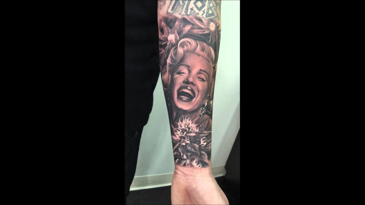 Marilyn Monroe marijuana tattoo by Robert pho