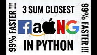 LEETCODE - 3 SUM CLOSEST IN PYTHON