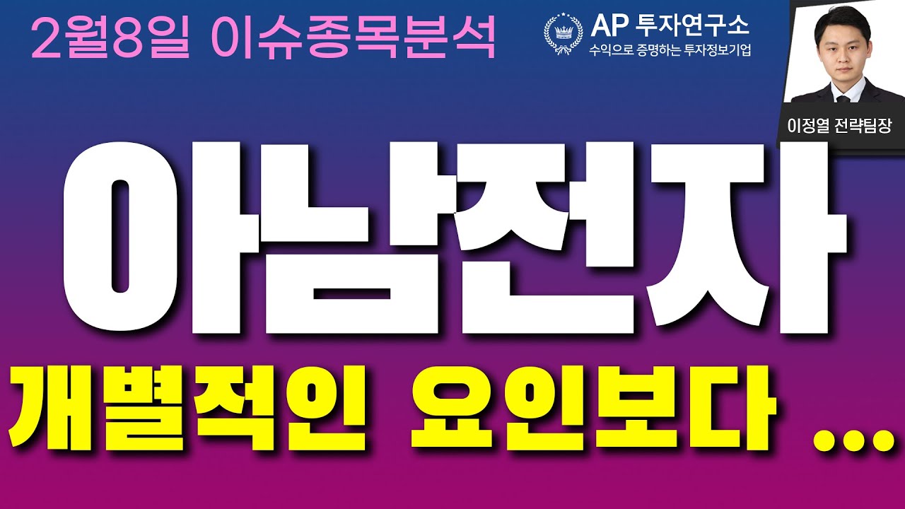 아남전자(008700) - 개별적인 요인보다 …