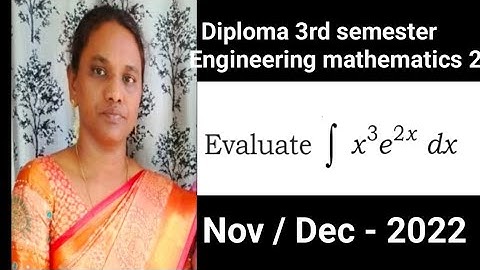 || Evaluate integral x^3.e^2x in Telugu || engineering mathematics 2 || diploma || inter mathematics