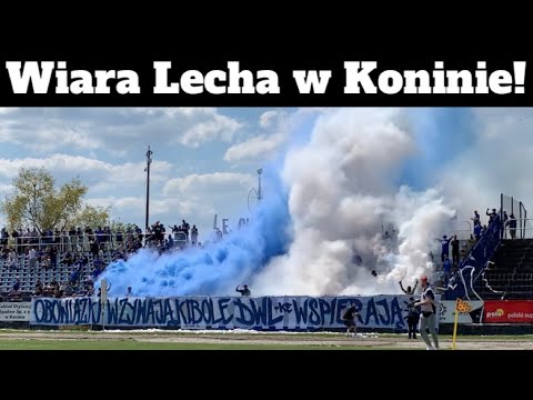 Niebiesko-białe dymy w Koninie! Górnik Konin vs Drużyna Wiary Lecha 13.05.2023r.