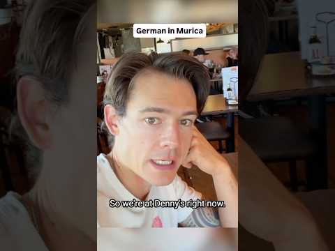German tries American Breakfast at Denny’s