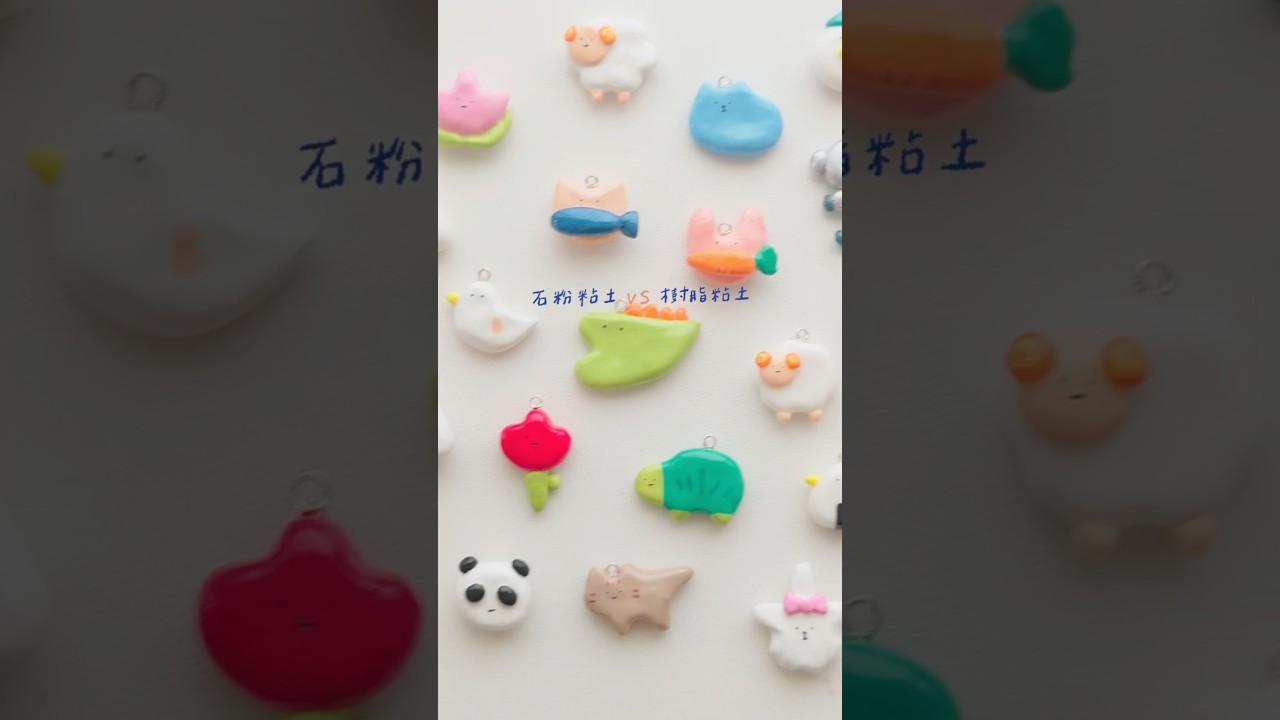 石粉粘土と樹脂粘土で作品制作 #オリジナルイラスト #ハンドメイド